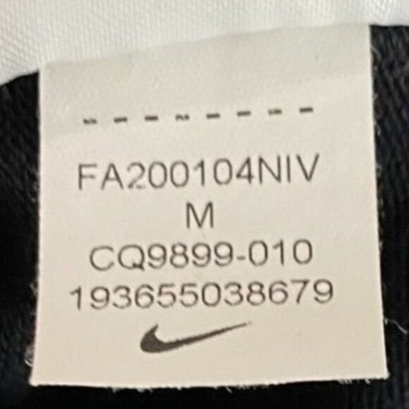 Nike Men's Sweatpants Medium Joggers 100% Cotton Elastic Waistband & Cuffs Black - Picture 3 of 13